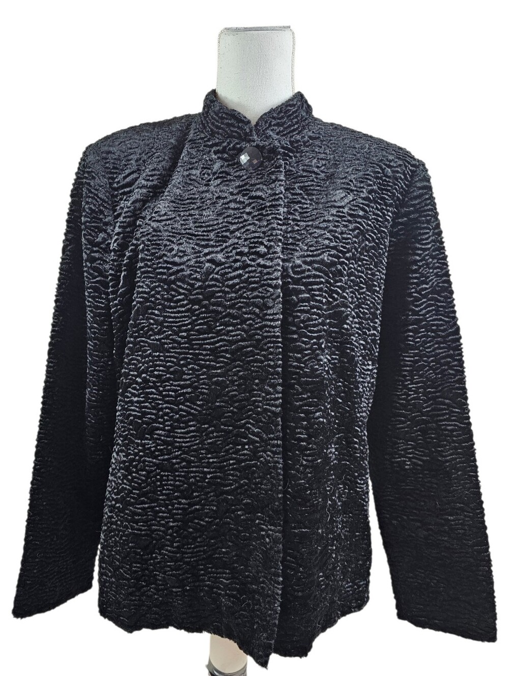 Alfred Dunner Vegan Lambswool Textured Blazer Jacket In 14
